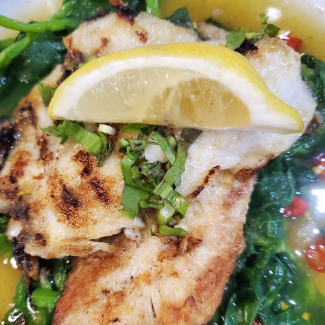 F11. Seared Flounder Filet.