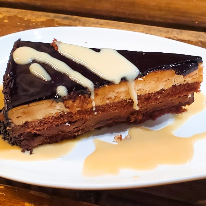 Triple Layer Hazelnut Chocolate Cake.