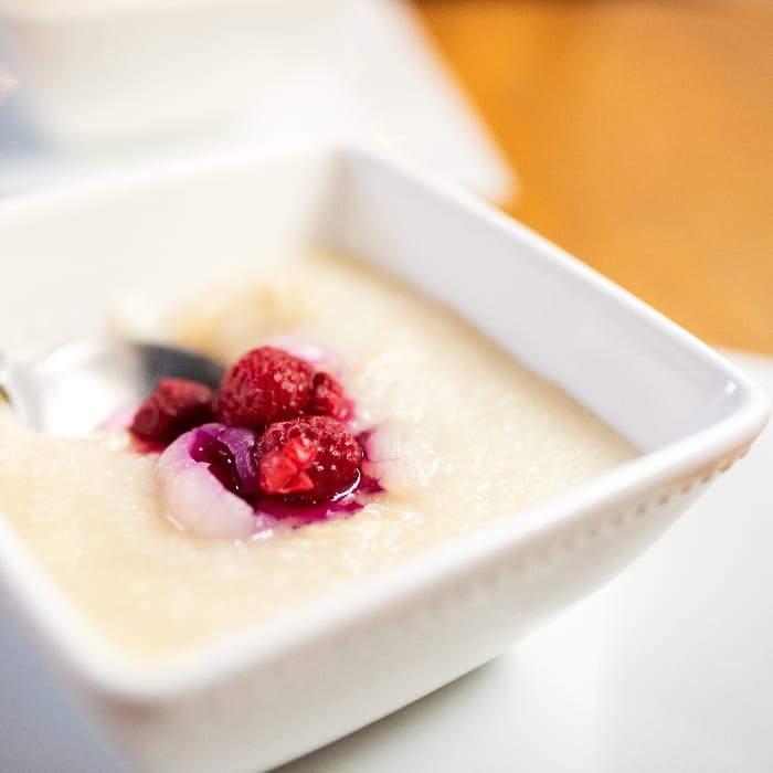 Logan Sticky Rice Coconut Pudding.