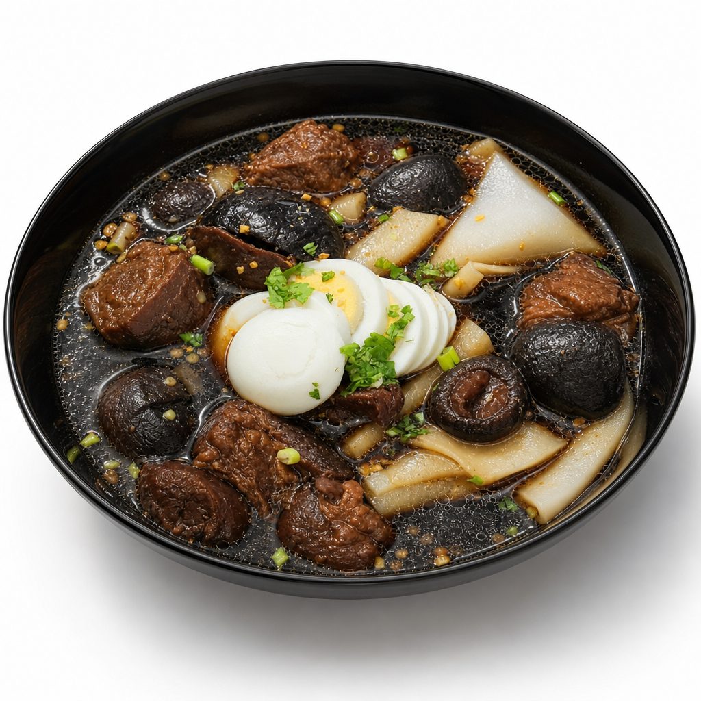 Koaw Jub (Sweet Soy Sauce with Pork Chunk).