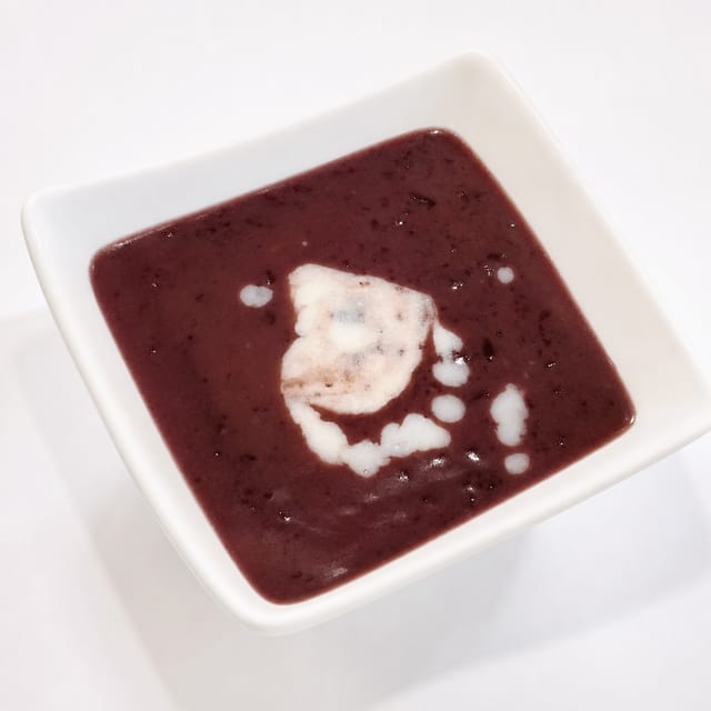 Black Sweet Sticky Rice with black bean.