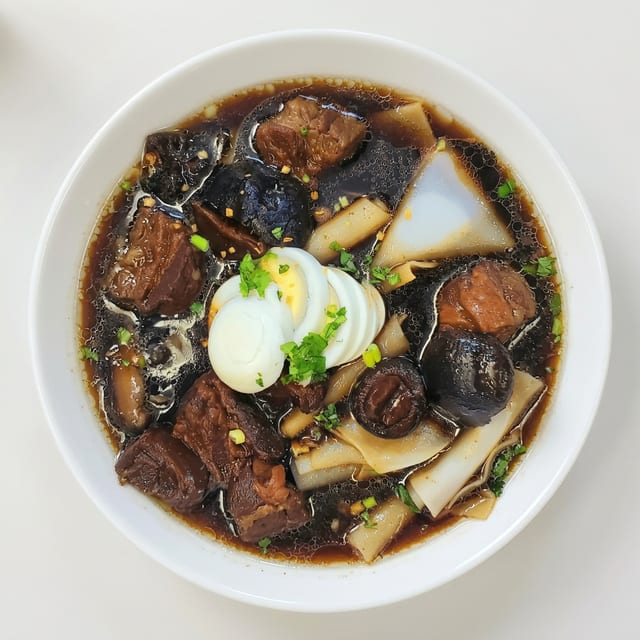 Koaw Jub (Sweet Soy Sauce with Pork Chunk).